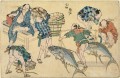 escenas callejeras recién publicadas 4 Katsushika Hokusai Ukiyoe